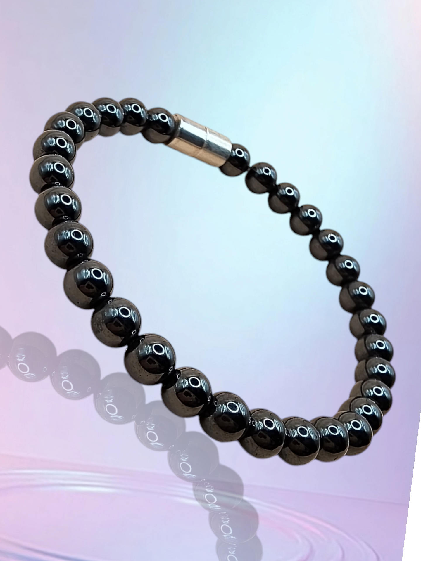 HANDMADE BEADED BRACELET WIHT HEMATITE MAGNETIC STONES